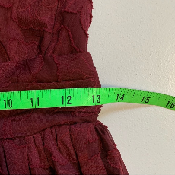 Lulus XS Sweet Sophistication Burgundy Burnout Floral Maxi Dress NWT - Picture 15 of 17